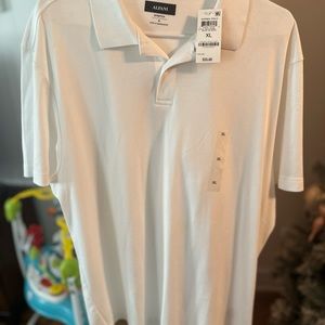 Mens Alfani brand white polo shirt - NWT